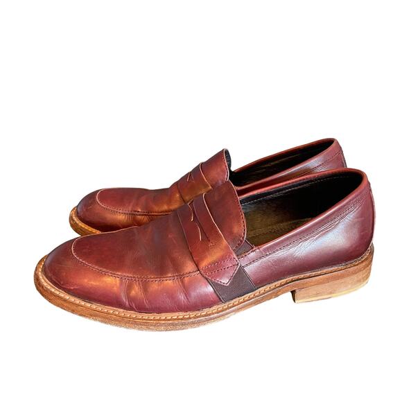Donald J. Pliner Men’s Slip On Penny Loafers Red Leather Size 9.5 main image 10